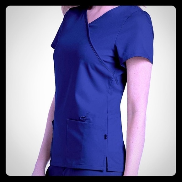 Urbane ultimate blue stretchy scrub top - Picture 2 of 5